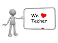 We love teacher on board Royalty Free Stock Photo