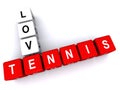 Love tennis word blocks Royalty Free Stock Photo