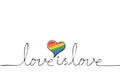 Love is Love: Celebrating LGBT Pride with Colorful Hearts