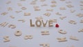 LOVE Text in white background Royalty Free Stock Photo