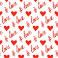 Love theme. Handmade hearts