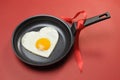 Love theme Valentine breakfast heart shape egg