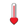 Love Thermometer Vector Template Design. Love Temperature Design