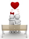 Love thinking embracing couple 2 Royalty Free Stock Photo