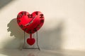 Love and time, heart shaped of clock decor at home