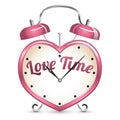 Love Time alarm clock - romance theme illustration