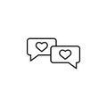 love to chat heart  icon. Element of Valentine\'s Day icon for mobile concept and web apps. Detailed love to chat heart  icon can Royalty Free Stock Photo