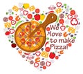 We love to make pizza