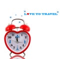 Love to travel! Heart clock
