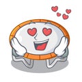 In love trampoline illustration icon for cartoon design