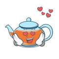 In love transparent teapot character cartoon