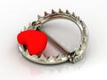 Love trap isolated on white background Royalty Free Stock Photo