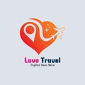 Love Travel awesome simple creative logo template design