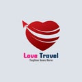 Love Travel awesome simple creative logo template design