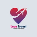 Love Travel awesome simple creative logo template design