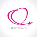 Love travel company logo Royalty Free Stock Photo