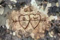 Love Tree Carving Royalty Free Stock Photo