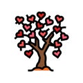 love tree color icon vector illustration Royalty Free Stock Photo