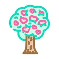 love tree color icon vector illustration Royalty Free Stock Photo