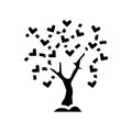 love tree glyph icon vector illustration Royalty Free Stock Photo