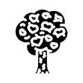 love tree glyph icon vector illustration Royalty Free Stock Photo