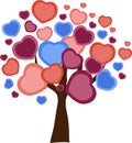 Love tree with heart leaves Royalty Free Stock Photo