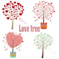 Love tree with heart leaves Royalty Free Stock Photo