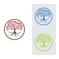 Love tree with heart leaves vector illustration Royalty Free Stock Photo