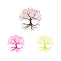 Love tree with heart leaves vector illustration Royalty Free Stock Photo