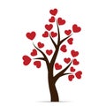 Love tree with heart leaves Royalty Free Stock Photo