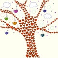 Love tree illustration