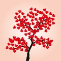 Love tree isolated on white background, vector Royalty Free Stock Photo