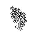 love tree isometric icon vector illustration Royalty Free Stock Photo