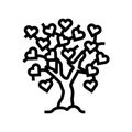 love tree line icon vector illustration Royalty Free Stock Photo