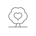 Love tree line outline icon Royalty Free Stock Photo