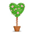 Love tree in a pot Royalty Free Stock Photo