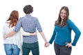 Love triangle - isolated Royalty Free Stock Photo