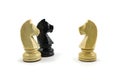 jealousy and sharing of loved ones. Illustration with simple chess horse Royalty Free Stock Photo