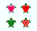 Cute Love Turtle Logo