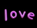 Love Type neon sign lighting Pink colour