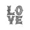 Love Typographic poster Royalty Free Stock Photo