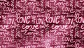 Love Typography Pattern on Pink-Red Gradient Background Royalty Free Stock Photo