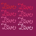 Love Typography valentine february set