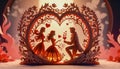 Love, valentine, colorful composition, symbolism and romance of love, February 14, Valentine& x27;s Day