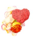 Love valentine and flowers Royalty Free Stock Photo