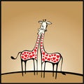 Love, Valentine's background with giraffe
