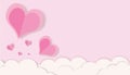 LOVE - Valentine`s Day Pink Color Cutting paper and Mini Heart Concept Art