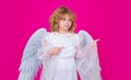 Love and valentine's day symbol. Valentines card for Valentines Day. Valentine design. Happy Valentine. Child angel Royalty Free Stock Photo