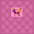 Love valentine violet background banner