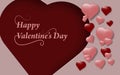 Valentine's day concept background. 3d red and pink paper hearts. A cute banner or greeting card